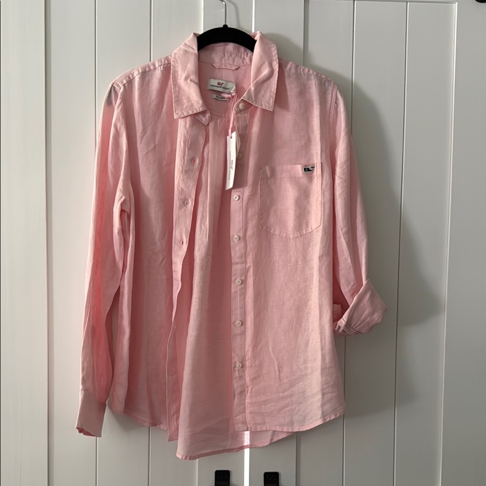 Vineyard Vines Pink Button-Up Shirt